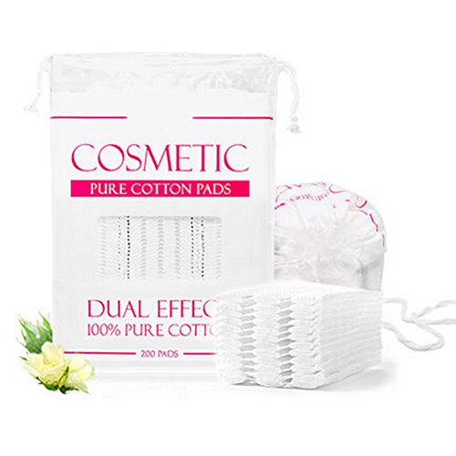 200 Pcs Rectangle Pure Cotton Puff Facial Makeup Cotton Pads Remover Cleansing Cotton