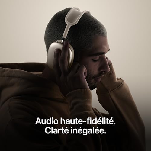 AirPods Max 2, Casque Circum-auriculaire sans Fil, Réduction Active du Bruit, Audio adaptatif, Audio Spatial personnalisé, Traduction en Direct, Casque Bluetooth pour iPhone - Bleu ​​​​​​​