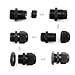 Lantee PG 16 Cable Gland - 20 Pieces Black Plastic Nylon Waterproof Wire Glands Connector Fitting