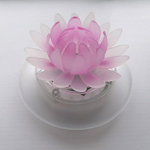 Obell Solar Floating Lights Outdoor Waterproof LED Color Changing Garden Lights Floating Pool Pond Lights Decoration(1 Pack) (Lotus)