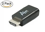 Ableconn HD2VGAS-2, 2-Pack, Compact HDMI to VGA Adapter Dongle for Chromebooks, Ultrabooks & Laptops up to 1920x1200 / 1080p - Chromebook to VGA projector or monitor - HDMI to VGA Converter