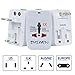 World Wide International Electrical Power Travel Charger Adapter Plug, Converter Adaptor for European American Australia Germany France Ireland England Italy Spain India South Africa & more (write)