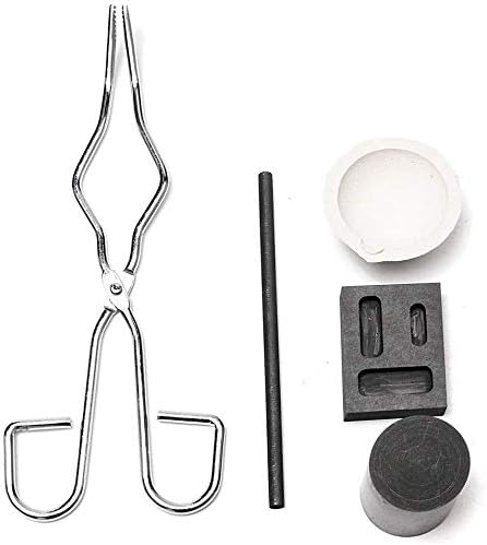 Putuio 5pcs/Set Crucible Dishes Stirring Rod Clamp Kit Torch Melting Chemistry Experiment Equipment Lab Supplies