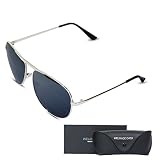 Spending on Driving Lens Blue Block Classic Metal Aviator Sunglasses (Black)