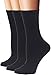 Flora&Fred Women's Cable Knit Cotton Crew Socks, Size 9-11 / Shoe Size 5-9, Black, 3 Pairs Pack