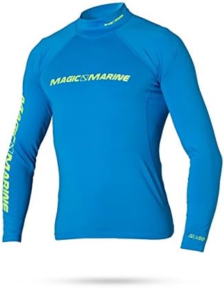 Magic Marine Cube Long Sleeve Rash Vest 2018 - Blue