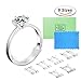 Ring Size Adjuster Invisible Ring Adjuster Sizer Reducer with Jewelry Polishing Cloth for Loose Rings, 10 Pieces, 6 Sizes