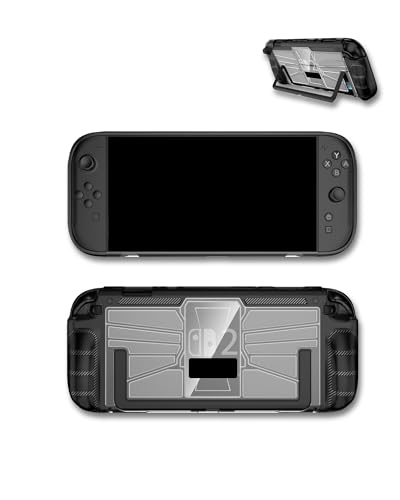 Cover for Nintendo Switch 2, Soft TPU Case & Hard PC Shell for Switch2 with Full Coverage Protection & Integrated Design, Black
