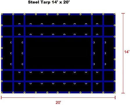 FJYW-14' x 20' Truck Tarp - Steel Tarp - Heavy Duty, Industrial Grade
