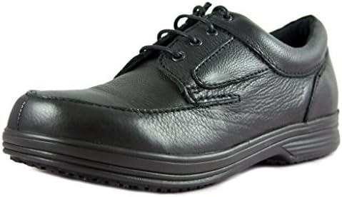 OwnShoe Men's Slip and Oil Resistant Lace Up Leather Shoes for Work, 11 D(M) US