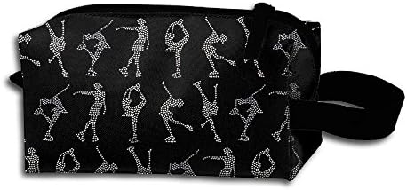 Ice Skating I Love Figure Skating Travel Cosmetic Bag Portable Organizer Multifuncition Handbag