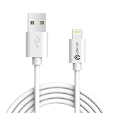 iClever 6ft iPhone Charger Cable,Apple MFi Certified Lightning to USB Cable with 8-Pin Ultra Compact Connector Head for iPhone Xs Max XR X 8 Plus 7 6 6s Plus 5s, iPad Air Mini Pro (White)