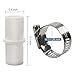 MyLifeUNIT Washing Machine Drain Hose Connector, Washer Drain Hose Extension Adapter with 2 Hose Clamps, Fit for 0.8 Inch Hose