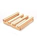 Velishy(TM) Square Natural Wood Soap Dish Shower Accessory