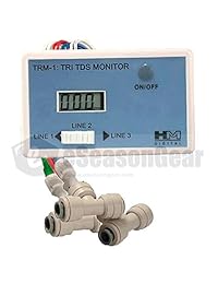 HM Digital TRM 1, 3 x 1 4" Tee, Triple Inline TDS Ppm Monitor Medidor