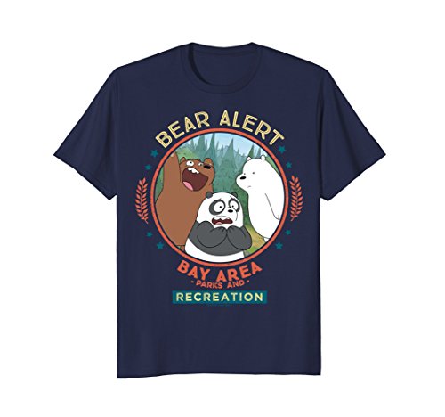 CN We Bare Bears Bay Area Bear Alert Circle Graphic T-Shirt