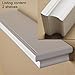 brightmaison BGT Pure Crown Molding Floating Shelves, Wall Decor for Living Room, Picture Ledge & Plant Shelf, Wall Shelf Set of 2, White