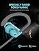 Mpow Flame Bluetooth Headphones Waterproof IPX7, Wireless Earbuds Sport, Richer Bass HiFi Stereo in-Ear Earphones w/Case, 7-9 Hrs Playback, Noise Cancelling Microphone (Comfy & Fast Pairing), Blue