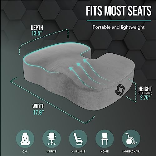SAMSONITE, Orthopedic Seat Cushion for Office Chair or Car Seat [HIGH