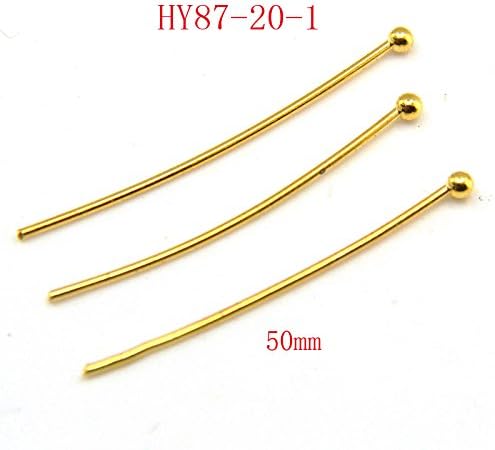 87-20 500-piece 2mm Ball Head Pins, 22-gauge, 2-inch (Gold)
