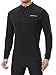 Spotti Men's Cycling Bike Jersey Long Sleeve with 3 Rear Pockets - Moisture Wicking, Breathable, Quick Dry Biking Shirt Black