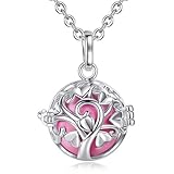 EUDORA Sterling Silver Angel Caller BABY Pendant Chimes Bell Harmony ball Mexican Bola Chain Necklace
