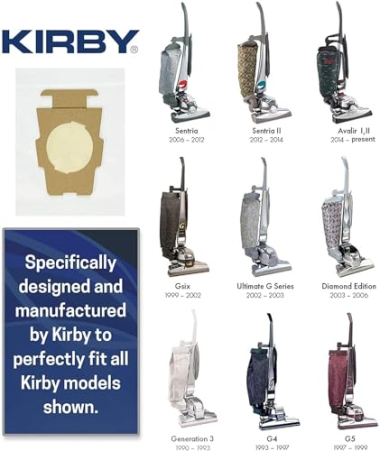 Kirby Micron Magic Plus HEPA Filter Bags 6-Pack | Part #204814 | Compatible with F-Style & Twist-Style Vacuums