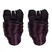 Emmet 8Inch Brazilian Loose Wave Spring Curly Hair Weaves for Bob Wave 2pcs/Lot 50g/pc 100% Human Hair Bob Wave Weft, with Hair Care Ebook (1B/99J)