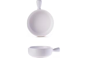 Porcelain Onion Soup Bowls with Handles, 24 Ounce for Soup Cereal Stew Chili Beef Stew Pot Pies Oven Safe Bowls (Color : F)