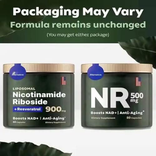 PacificCoast NutriLabs NMN Supplement Alternative - Liposomal Nicotinamide Riboside w/Resveratrol & Quercetin - High Purity NAD Supplement for Anti-Aging, Energy, Focus - 80 Capsules, Green