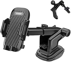 車載ホルダー 360度回転 スマホ車載ホルダー 2in1 超強力ゲル吸盤&エアコン吹き出し口両用 車用 携帯ホルダー 片手操作 伸縮アーム 210度水平調整 カーホルダー ワンタッチ 着脱簡単 落下防止 3.5-6.5インチ適用...