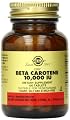 Solgar Dry Beta Carotene 10,000 IU Tablets, 100 Count