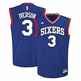 Allen Iverson Philadelphia 76ers NBA Adidas Men's Blue Official Replica Jersey