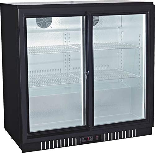 sliding door beverage cooler