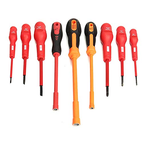 YLiansong Schraubendreher Set Isolierten elektrischen Schraubendreher-Satz 9Pcs Insulated Magnetic Gespitzte…