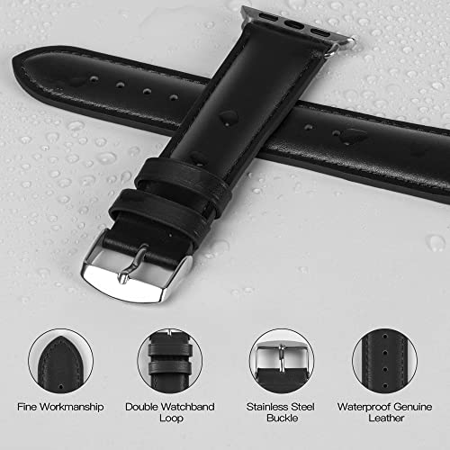Cuteluding Genuine Leather Watch Band Compatible for Apple Watch