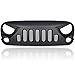 Front Matte Black Gladiator Grille Grid Grill with Mesh Insert For Jeep Wrangler JK JKU Rubicon Sahara Sport X Unlimited 2007-2018