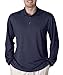 Men's Cool & Dry Mesh Sport Long-Sleeve Polo (White) (Medium)