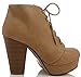 Soda Women's Agenda Ankle Lace Up Platform Chunky Heel Ankle Bootie