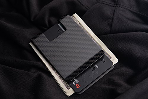 Carbon Fiber Money Clip, CL CARBONLIFE RFID Matt clips for men 3K
