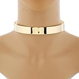 Dreamyth Retro Women's Metal Chain Choker Necklace Gold