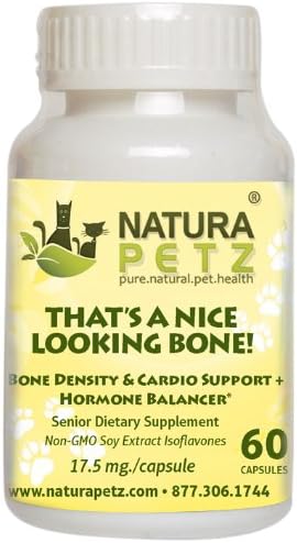 Natura Petz That's A Nice Looking Bone, Bone and Heart Support, Hormone Balancer Extract (Useful for Osteoporosis), 60 Capsules, 17.5mg Per Capsule