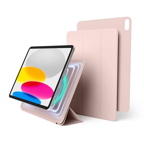 elago Case for iPad A16, 10th Generation - iPad Case with Magnetic Attachment to Metal Materials, Compatible with elago's Apple Pencil case (Sand Pink)