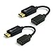 SIENOC Displayport DP Male to HDMI Female DP to HDMI Adapter Cable Video Audio Converter Color Black Pack of 2