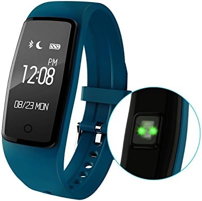 Fitness Tracker,Fitness Wristband,Heart Rate Monitor HR Tracker With Wrist Based Smart Bracelet with Step Tracker Sleep Monitor Calorie Counter Pedometer Watch for Android and iOS(Blue) (蓝色)