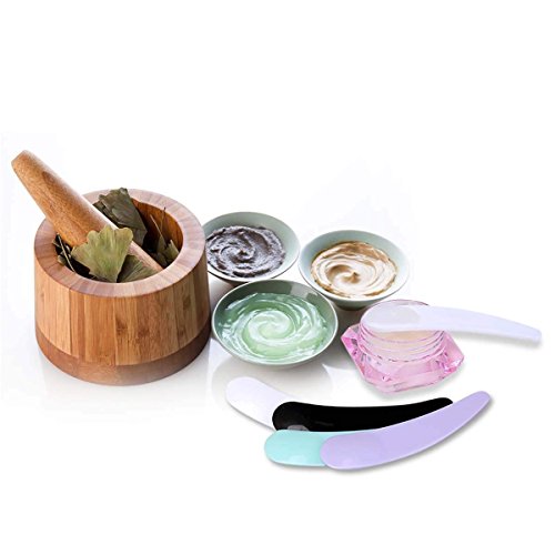 BTYMS 100 Pieces Disposable Mini Cosmetic Spatula Facial Mask Spatula Small Makeup Scoop Makeup