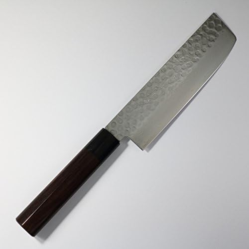 Norisada VG10 46Layer Hammered Damascus Vegetable Knife 6-Inch (160mm) Rosewood Handle