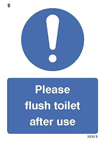 Caledonia Signs 25487E Sign, Please Flush The Toilet After Use