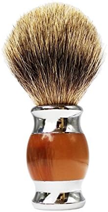 Shaving Brush, Badger Bristle Brush with Heavy Alloy Base and Ergonomic Handle for Any Methods of Shaving