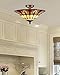 Dale Tiffany Lamps TM100598 Tiffany/Mica Three Light Flush Mount from Newport Collection in Brass-Antique Finish, 16.00 inches, 12.00x16.00x16.00
